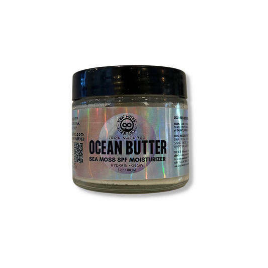 OCEAN BUTTER: SEA MOSS INFUSED SPF MOISTURIZER | HYDRATING & PROTECTIVE | NATURAL SKIN CARE | 3.4 FL OZ | 9 FL OZ